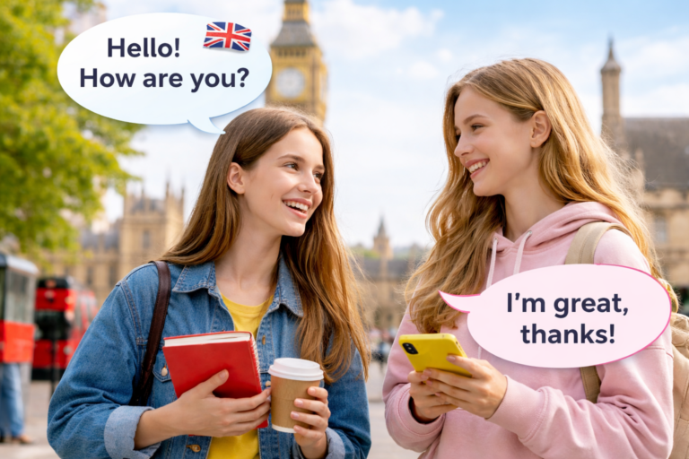 Zwei junge Frauen in London am Big Ben